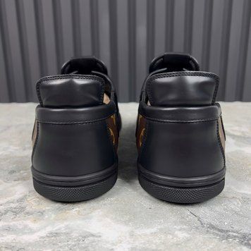 Slalom Monogram Sneakers Brown Leather