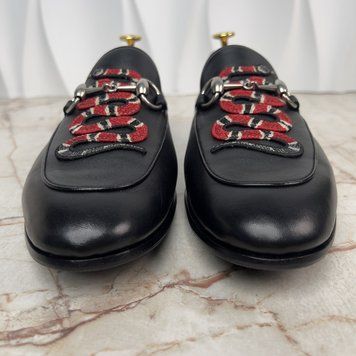 Brixton Horsebit Kingsnake Loafers Black Leather
