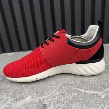Fastlane Sneakers Red Damier Mesh