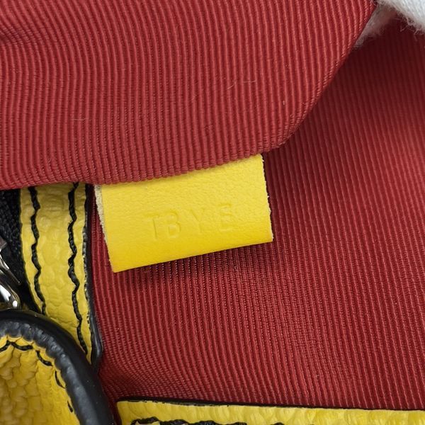 Ninon de Lancel Handbag Flap Bag Yellow Grained Leather Size M