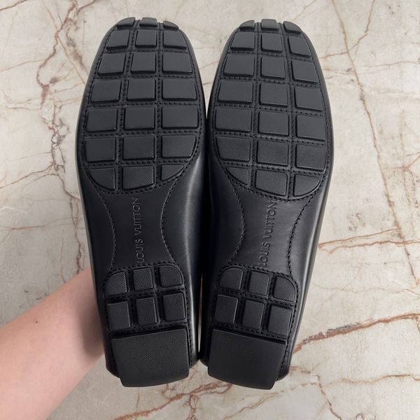 Monte Carlo Driving Moccasins Black Leather
