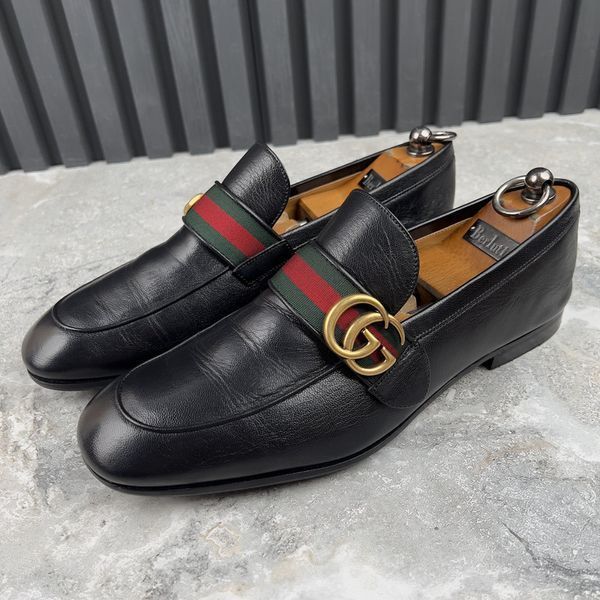 Donnie Web GG Loafers Black Leather