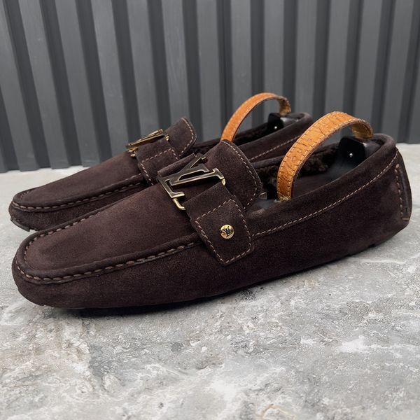 Monte Carlo Moccasins Fur Brown Suede