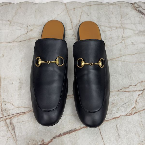 Horsebit Jordaan Mule Black Leather