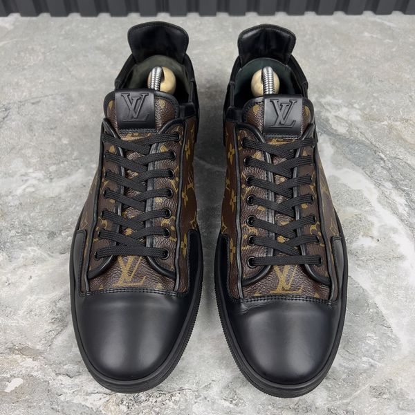 Slalom Monogram Sneakers Brown Leather