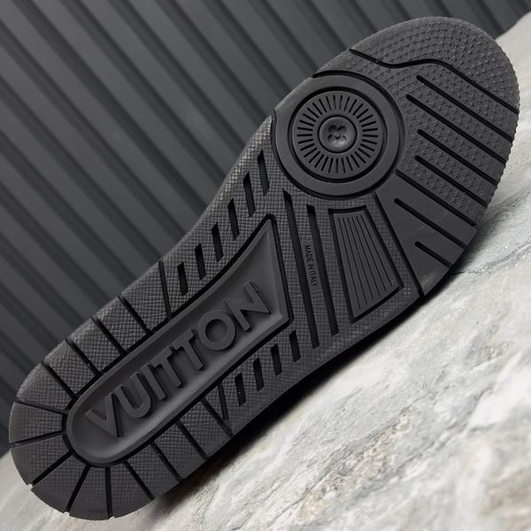 LV & Nigo collaboration Trainer Tiger кросівки чорні шкіряні 3168 фото