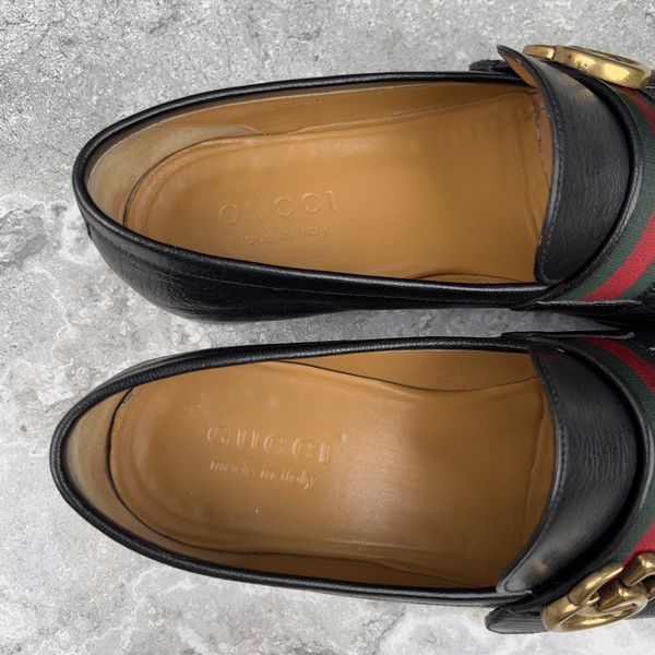 Donnie Web GG Loafers Black Leather