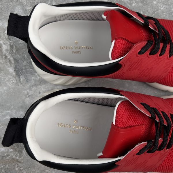 Fastlane Sneakers Red Damier Mesh