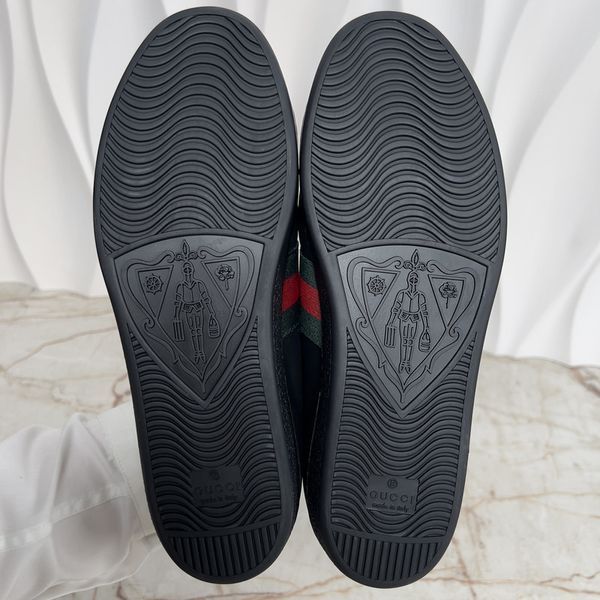 Gucci x Sega Ace Ayers Web Guccy кросівки чорні шкіряні принтовані 2158 фото