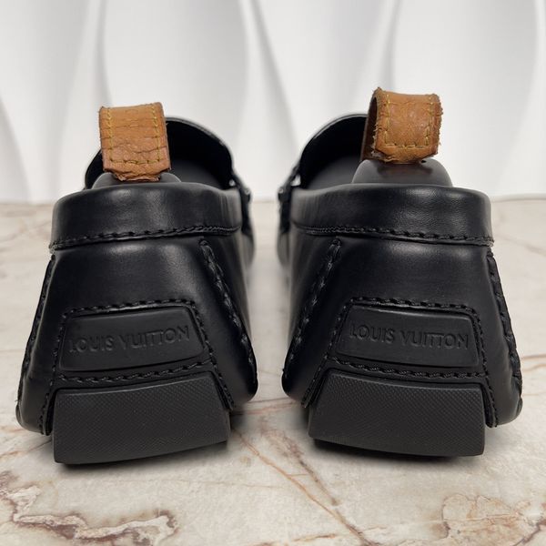 Monte Carlo Driving Moccasins Black Leather