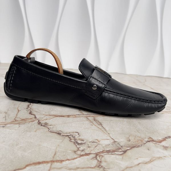 Monte Carlo Driving Moccasins Black Leather