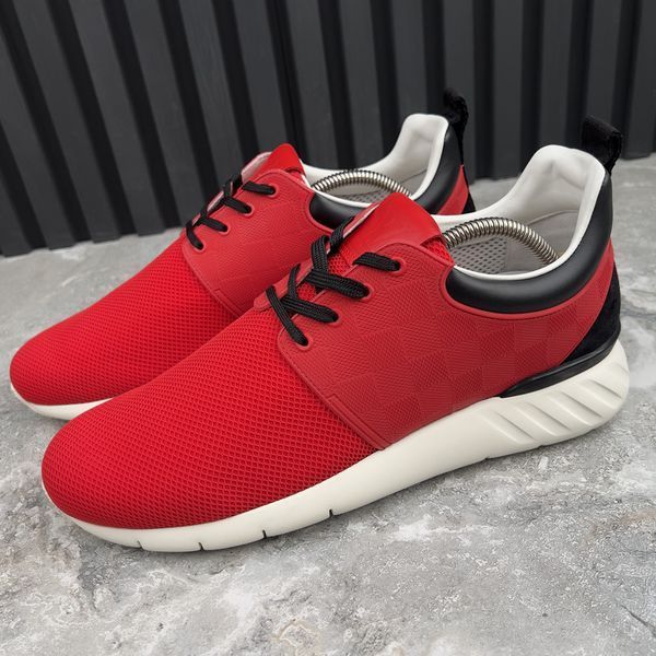 Fastlane Sneakers Red Damier Mesh