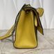 Ninon de Lancel Handbag Flap Bag Yellow Grained Leather Size M