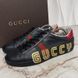 Gucci x Sega Ace Ayers Web Guccy кросівки чорні шкіряні принтовані 2158 фото 6