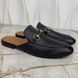 Horsebit Jordaan Mule Black Leather
