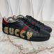 Gucci x Sega Ace Ayers Web Guccy кросівки чорні шкіряні принтовані 2158 фото 4
