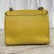 Ninon de Lancel Handbag Flap Bag Yellow Grained Leather Size M