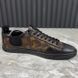 Slalom Monogram Sneakers Brown Leather