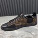Slalom Monogram Sneakers Brown Leather