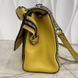 Ninon de Lancel Handbag Flap Bag Yellow Grained Leather Size M