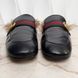 Donnie Web Double G Buckle Fur Mule Leather