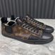 Slalom Monogram Sneakers Brown Leather