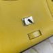 Ninon de Lancel Handbag Flap Bag Yellow Grained Leather Size M