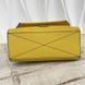 Ninon de Lancel Handbag Flap Bag Yellow Grained Leather Size M