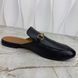 Horsebit Jordaan Mule Black Leather