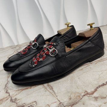 Brixton Horsebit Kingsnake Loafers Black Leather
