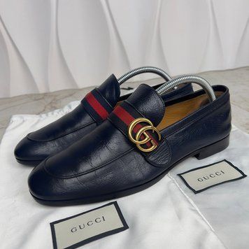 Donnie GG Web Loafer Navy Blue Leather