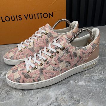 Frontrow Sneakers Damier Azur Tahitienne Bora Bora Canvas Rose Ballerine