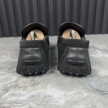 Louis Vuitton Hockenheim Taiga Gray Moccasins