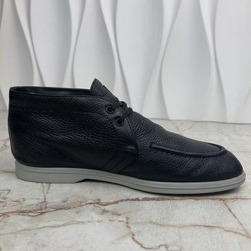 Estate Desert Boots Black Grain Leather