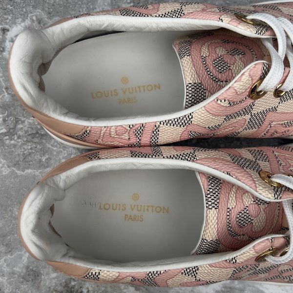 Frontrow Sneakers Damier Azur Tahitienne Bora Bora Canvas Rose Ballerine