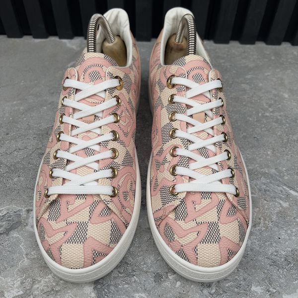 Frontrow Sneakers Damier Azur Tahitienne Bora Bora Canvas Rose Ballerine