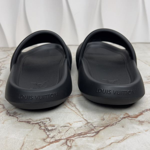 Waterfront Mule Monogram Slide Black