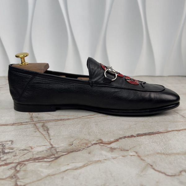 Brixton Horsebit Kingsnake Loafers Black Leather