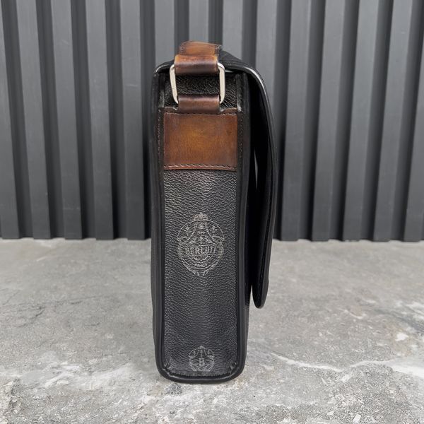PM Flaneur Crossbody Messenger Leather Signature Canvas With Handmade Keyholder