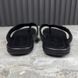 Thong Sandals Logo Black Leather