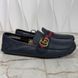 Marmont GG Web Driving Moccasin Blue Leather