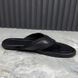 Thong Sandals Logo Black Leather