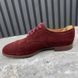 Cardiff Dress Shoes Brogue Perforated Cap Toe Red Suede