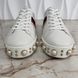 Ace Web Pearl Studded кросівки білі шкіряні з вставками зі шкіри пітона 3883 фото 6