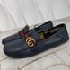 Marmont GG Web Driving Moccasin Blue Leather