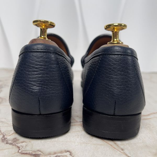Gucci 1955 Horsebit лофери сині наві замшеві 3576 фото