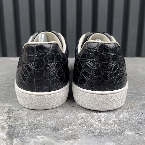 ACE Web Sneakers Black Crocodile Leather