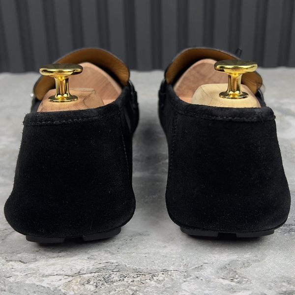 Marmont Double GG Driving Moccasin Black Suede