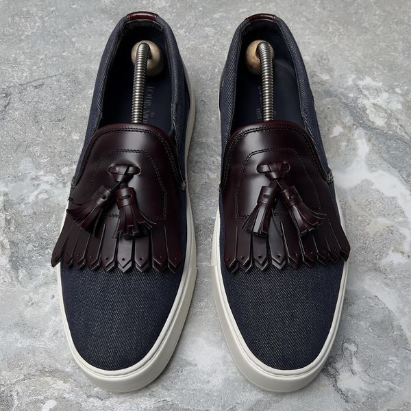 Slipon Tasseled Blue Denim