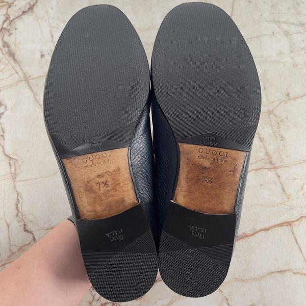 Gucci 1955 Horsebit лофери сині наві замшеві 3576 фото